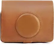 Aisnyho Instant Mini EVO Case, Camera Protective Case Bag for Fujifilm Instax Mini EVO with Shoulder Strap, Brown