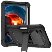For iPad mini 7 Case,3 Layered Shielding Cover, Holder, Black