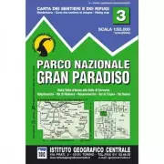 Italy Gran Paradiso National Park 50k IGC Map 3 hiking via ferrata refuges