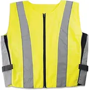 cartrend 50251 High Visibility Motorcycle Vest Adult Bright Yellow Silver (Reflective)