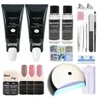 UV PolyGel BUILDER Nail Pro Kit WITH USB LAMP MEGA EXTENSION