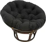 Indoor Papasan Chair Cushion Home Overstuffed Seat Cushions Pads Thick Chair Cushion Pad Outdoor Round Shape Hammock Swings Chair Pads (CHAIR NOT INCLUDED)(Color:Black,Size:40 x 40 cm (16 x 16 inches)
