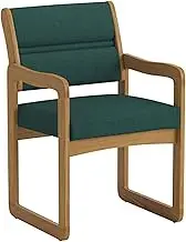 Wooden Mallet Sled-Base Valley Guest Chair, Medium Oak, Foli