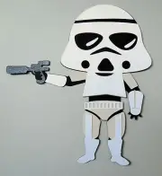 Star Wars Storm Trooper Paper Die Cut Scrapbook Embellishment