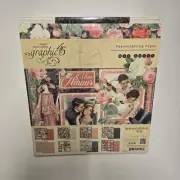 Graphic 45 Mon Amour 8x8 Papercrafting Pad 24 Sheets Sealed NOS Retired New