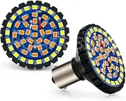 Ruiandsion 1156 LED Turn Signal Light Bulb White and Amber Dual Color Switchback 7506 1141 93 P21W BA15S LED Bulb Replacement for Motorcycle Harley Davidson Front Running Driving Lights