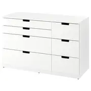 NORDLI chest of 7 drawers, white, 120x76 cm