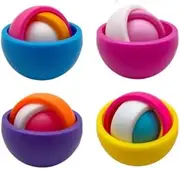 4PCS Fidget Gyroscope Set – Infinite Flip Decompression Toys for ADHD, Autism, Stress Relief – Hand Fidget Spinners for Adults, Teens, and Kids (Random Colors)