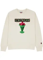 Ice Cream Sundae Printed Cotton Sweatshirt - XL XL