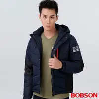 在飛比找PChome24h購物優惠-BOBSON 男款鋪棉棒球外套