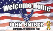 3'x5' - Air Force Military Welcome Home Banner - Personalized