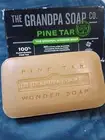 Grandpa Soap Co. Pine Tar Soap, 100% Plant-Based Pin Tar, 4.25 oz