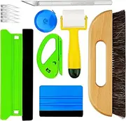 Umaki Professional Wallpaper Supplies with Paste Brush, 8.3In & 4in Felt Squeegee, Paper Cutter & Precise Knife, Seam Roller and Tape Measure for Precision Cutting, Scratch-free Installation