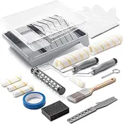 17 Piece Paint Roller Set - Paint Rollers 9" 4", Paint Roller Frame，Paint Trays, Microfiber Roller Cover, Paint Kit for House Painting,Paint Brushes for Painting Walls