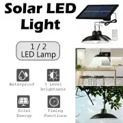 Outdoor LED Lamp Solar Power Garden Hanging Yard Pendant Light W/ Remote Control