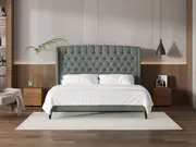 My Style Winged Headboard & Slimline Base - Super King / Seaglass / Slimline Base