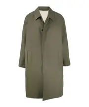 logo-plaque trench coat 48,52 army green