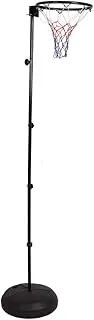 Netball Ring with Stand Portable Pole Height Adjustable - Powder-Coated Finish Resists Rust, Durable and Stable Molded Plastic Base, Sturdy Steel Tube, Built to Last in All Conditions