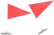GOOHOCHY Golf Putting Cup Flag 2 Pieces Metal Golf Hole Cup Set for Yard Practice