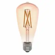 Laser Wifi Smart E27 ST64 LED Filament Bulb Amber Google Alexa Dimmable