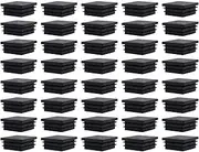[GLANSI] Square Insert End Caps,Tubing Plug End Inserts - Wear Resistant Chair Glide Floor Protectors, Fence Post Pipe Caps for Chair Glides Furniture Floor Protector