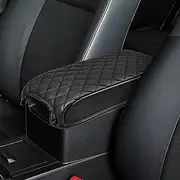 KBH Auto Center Console Armrest Cover for Toyota Camry 2012-2017, PU Leather Console Cushion Protector, Interior Custom, Anti- Scratches, Armrest Pad Black PC-122-BK