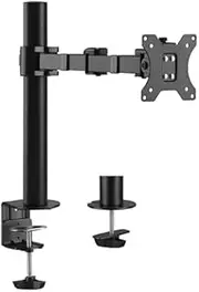 Brateck Single Monitor Affordable Steel Articulating Monitor Arm, Black