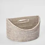 [OneWorld Collection] Paume Rattan Magazine Holder White Wash
