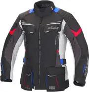 Büse Lago Pro Ladies Motorcycle Textile Jacket, grey-red-blue, Size 42 for Women Grey Red Blue