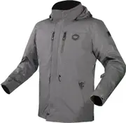 LS2 Rambla Evo waterproof Motorcycle Textile Jacket, grey, Size S for Men