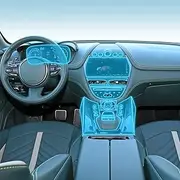 Kaecad Car Interior Film Dashboard Piano Board Shift Center Console Anti-Scratch Transparent TPU Protection Film Accessories，for Aston Martin DBX 2022-2025 (GPS Navigation Film)