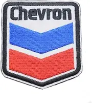 [Pinstant] Chevron Oils Oil Company Motor Racing Logo Gas Fuel Mechanic Car Classic 2.7" Iron On Patch for Clothing