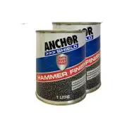 2 Packets of Anchor Shield Hammer Finish Silver Paint 1L Durable Protective