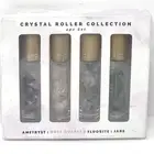 4 Crystal Roller Ball Bottles For Essential Oils Amethyst Flourite Jade Quartz