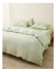 [Sheet Society] Eden Cotton Quilt Cover Set in Mint