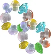 Generic 18pcs Glow Dark Miniature Mushroom Figurines Resin Craft Decor for Bonsai Gardens Micro Landscape Models Lightweight and Party Accessories