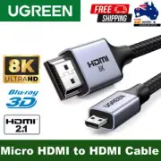 UGREEN 8K Micro HDMI to HDMI 2.1 Standard Cable 48Gbps, Support HDR eARC