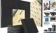 12 Pack Sound Proof Foam Panels for Wall with Self Adhesive, 2" X 12" X 12"