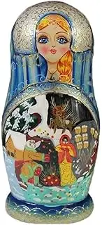 Matryoshka Russian Matryoshka 7 Pcs High-end Nesting Dolls Painted Handmade Basswood Doll Puzzle Cute Toy The Perfect Blessing Gift