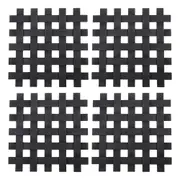 4x Appetito Silicone Lattice Heat Resistant Trivet Table Protector 17.5x17.5cm