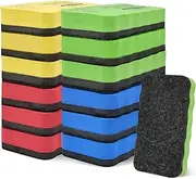 SAYEEC Clearance 12 Pack Dry Erase Erasers, Magnetic Whiteboard Dry Eraser Chalkboard Cleansers Wiper for Teachers Students School Classroom Home and Office Supplies (4 Random Colors)