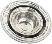 UTHCLO 5-Piece Stainless Steel Rice Bowl Set Outdoor Camping Bowl BBQ Tableware Portable Smooth and Safe