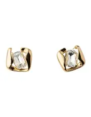 [Mocha] Josie Stud Earrings in White