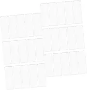 GOOHOCHY Business Card Pocket Holder 50 Sets Self-Adhesive Index Label Pockets for Document Sorting Archiving