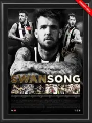 DANE SWAN COLLINGWOOD SIGNED FRAMED 'SWAN SONG' OFFICIAL RETIREMENT SPORTSPRINT