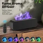 Sound-Activated Mode USB Ultrasonic Aroma Air Humidifier Flame Light Purifier
