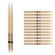 12 Pairs ProMark 7A Nylon Oval Tip Hickory Drumsticks - TX7AN