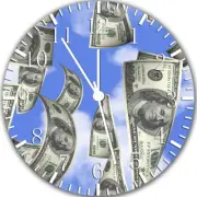 Money In The Sky Frameless Borderless Wall Clock Nice For Gifts or Decor W393