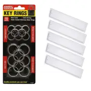 16pc Key Ring Stainless Steel with 5pc Rectangle Silicone Book Mark Mold DIY Set