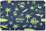 Summer Green Blue Elements Diaper Mats Soft Absorbent Bed Wetting Pad Slip-Resistant Pee Mats for Infant Baby, 52" L x 34" W para colchones orines
